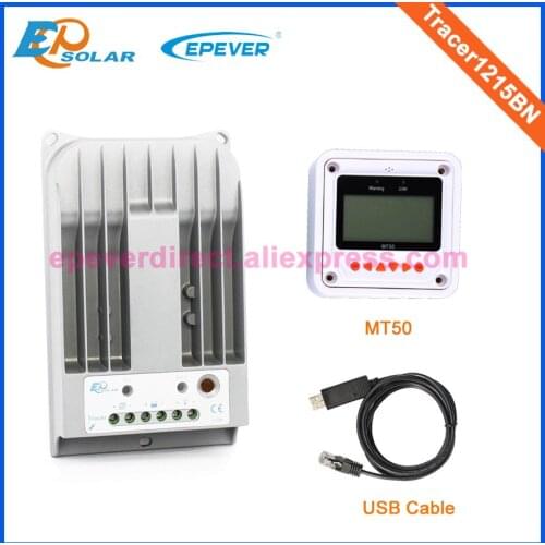 Tracer1215BN MPPT solar regulators 12v 24v automatic work EPEVER brand with USB+sensor MT50 in white 10A 10amp