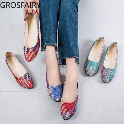 Womens Shoes Summer Breathable Shoes New One-pedal Flat Bottom Color Matching Single Shoes Mother Shoes Womens Peas Shoes