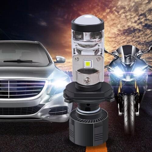 Turbo led H4 Mini Projector Bi led lens Lamp 9200LM H4 H7 Motorcycle Auto Fog lights 12V Car Headlight Bulbs 6000K LED H7 Canbus