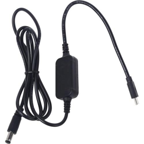 USB C PD Type C Male to 12V 20V 5.5x2.1mm Male Step Up Power Supply Cable for Wifi Router LED Light CCTV Camera and more
