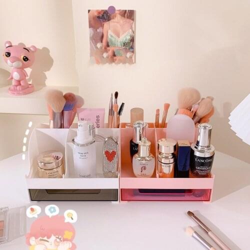 Large Capacity Compartment Brush Cosmetic Storage Box Desktop Stationery Pen Washi Tapes Storting Organizer School Stationery