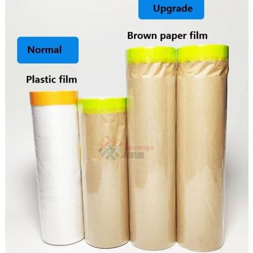 New Material Paint Protect Cover Spray Paint Masking Paper Plastic Kraft Paper Film Barrier Car Renovation Protective Tapes