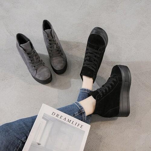 Vulcanize Shoes Sneakers Basket Femme Casual Shoes tenis feminino High Top Flat Shoes Trainers Women Zapatos Mujer R5-44