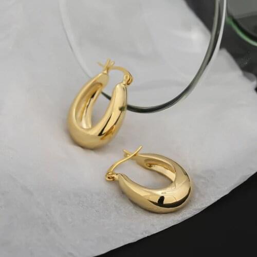 High Quality Geometric Oval Drop Earrings For Women Fashion Jewelry Classic Design Korean Ladies Ear Ring Jewellery
