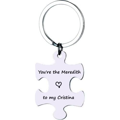 1 pair Gift for boyfriend girlfriend present letter puzzle keychain small love gift anniversary present Valentines day gift