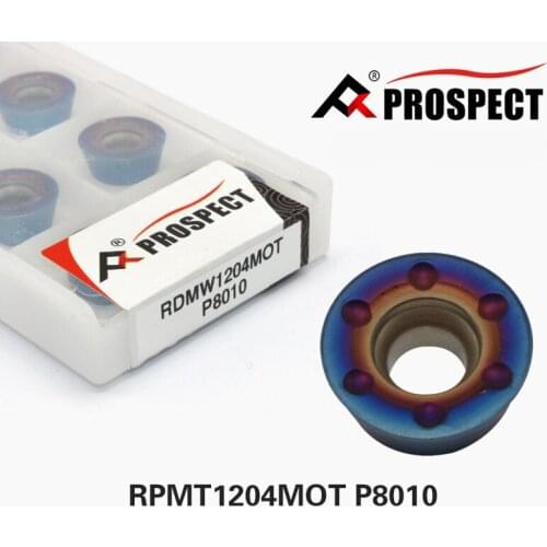 10pcs RPMT1204MOT P8010 inserts, to cut HRC25-HRC50 hardned steel, cast steel and steel, PROSPECT brand