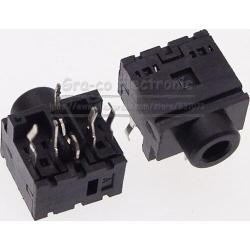 50pcs/lot 3.5 headphone jack audio jack PJ-317-5P stereo female socket