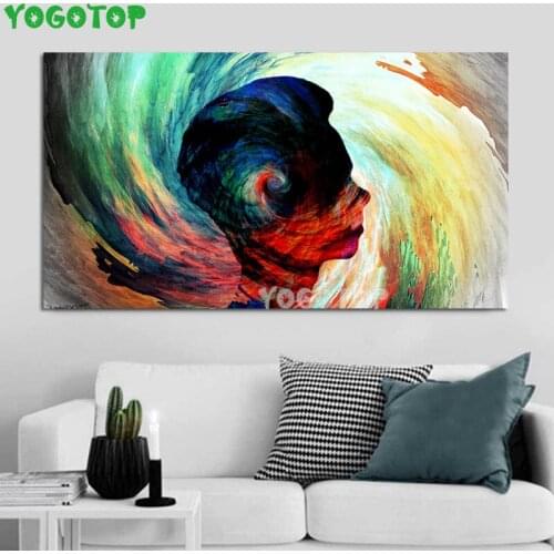 Diamond Painting Full Square Abstract Colorful Portrait vortex 3D Embroidery Cross Stitch Rhinestone 5d DIY Mosaic art YY5066