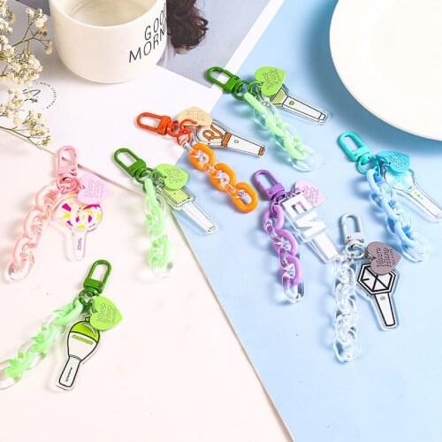 Kpop Keychain TWICE TXT EXO EN NCT Pendant Three-piece Set MAMAMOO Luxury Keychain Iu Red Velvet Cute Keychain Key Ring Chain