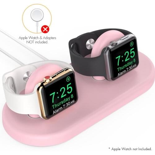 Dual ABS Charging Dock For Apple Watch Series 6/Se/5/4/3/2/1 for Apple Watch Dual-Head Charging Dock Support Night Stand Mode