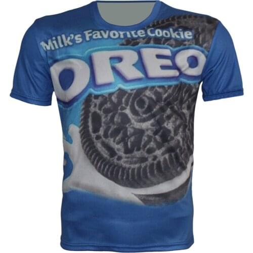 Boys Girls Oreo Nutella Hamburger Pizza Cucumber Sugar Print Fashion T-shirt Kids 3D T shirt Children 4-20 Years Old Tshirts