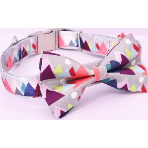 Mountain Dog Collar Bow Tie with Metal Buckle Big and Small Dog&Cat Collar Pet Accessories