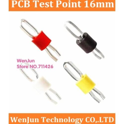 Test Point 16mm silver plating PCB circuit board Test pin end 5 colro to choice -100pcs/lot
