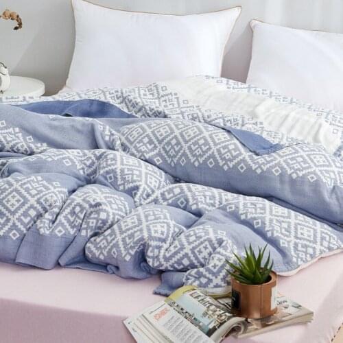 100% Cotton Muslin Summer Blanket Bed Sofa Travel Breathable Chic Thread Large Soft Throw Blanket Para Blanket