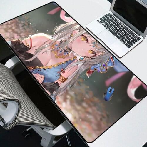 Merrige Busty Sexy Anime Game Mouse Pad Keyboard Pad Desktop Pad Laptop Players Large Mouse Pad Table Mat Non-slip Rubber XXL