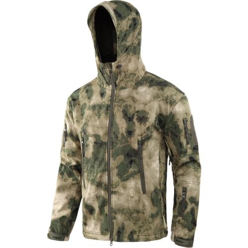 Men Military Tactical Jacket Hunt Camouflage Fleece Army Clothing Outdoor Warm Waterproof Windproof Hooded Coat Military Uniform