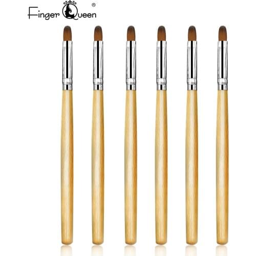 7Size/Set New Hot Nail Art Brush Flat UV Gel Brush Extension Builder Coating Tools Set Manicure Professional Gel Varnish Brushes
