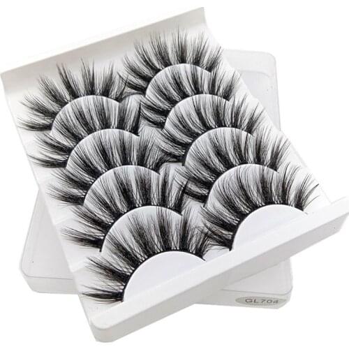 5 Pairs 3D Beauty Eye Lashes Natural Long Thick Soft Fake False Eyelashes Makeup Tool