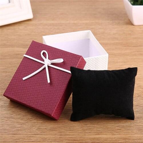 New Fashion Watch Box Bow Clock Box Jewelry Gift Box Paper Gift Box For Watch Bracelets Watch Organizer Christmas Present Box