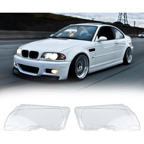 Headlight Lens For BMW E46 Cabridet/Coupe 2-Door 1999-2002 Car Lights Head Lamp Covers Replacement Glass Headlight Lens