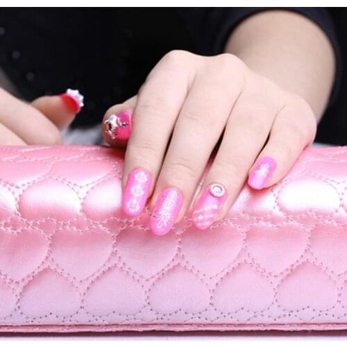 Solid Color Soft Faux Leather Nail Art Pillow Manicure Hand Arm Rest Cushion Solid Color Soft Manicure Tool Nail Art Pillow