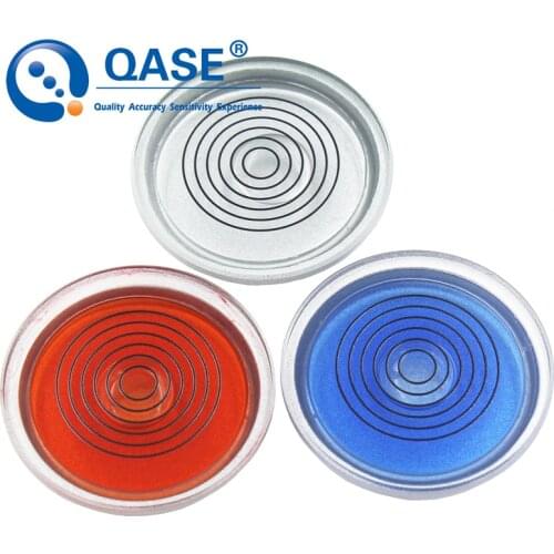 All Glass Round Spirit Level Bubble Universal Horizontal Bead Bullseye Style Size 44x8mm