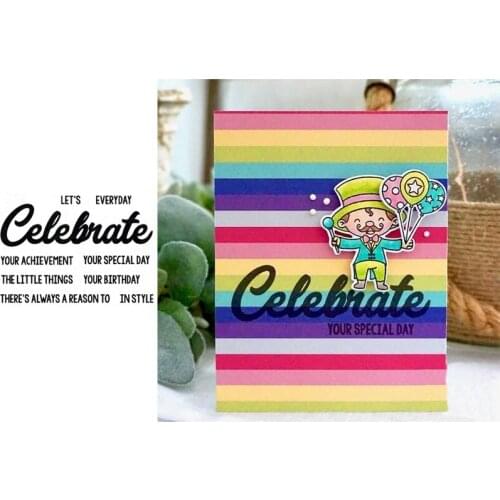 Celebrate Sentiments Clear Stamps Diy Scrapbooking Painting Paper Cards Craft Decoration Transparent Stempels Silicone Seal