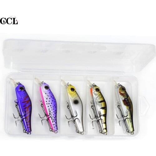 6.8cm 6.9g 5pcs Hard Sinking Artificial Jerkbait Minnow Fishing Lures For Bass Pike In Ocean Lakes River With 3D Vivid Eyes