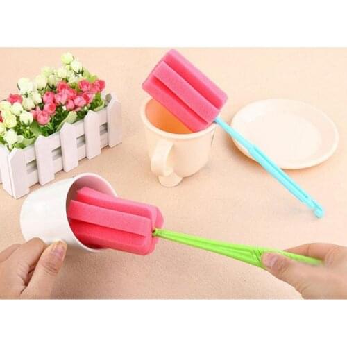 Long Handle Baby Bottle Brush Soft Sponge Brush Water Bottle Glass Cup Washing Cleaner Tool Kitchen Cleaning Tool Specialty Tool