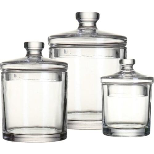 European-style glass jar storage tank transparent candy jar kitchen storage tank bathroom storage tank display decoration WY5