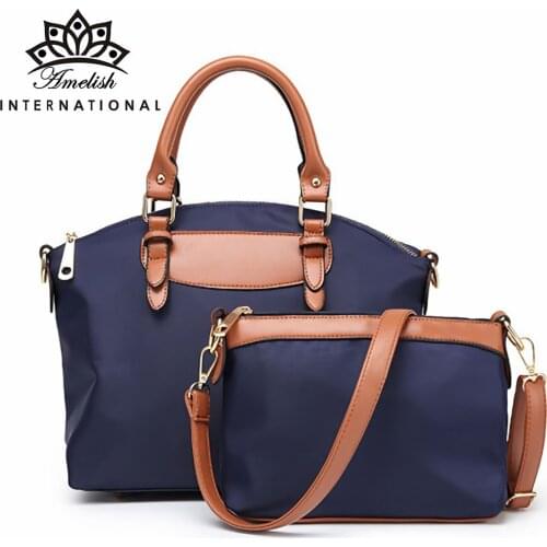 AMELISH Messenger Bag for Women 2021 New Fashion Oxford Shoulder Handbag Training Travel Handle Hand Bags Crossbody Tote Clutch