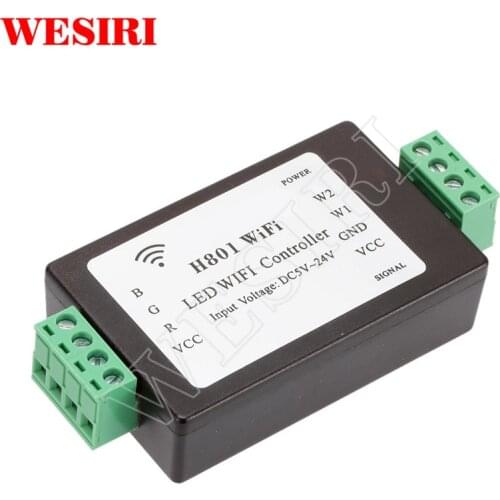 H801 WiFi DC5-24V RGBW LED WIFI Controller for RGBW LED Strip Light Lamp
