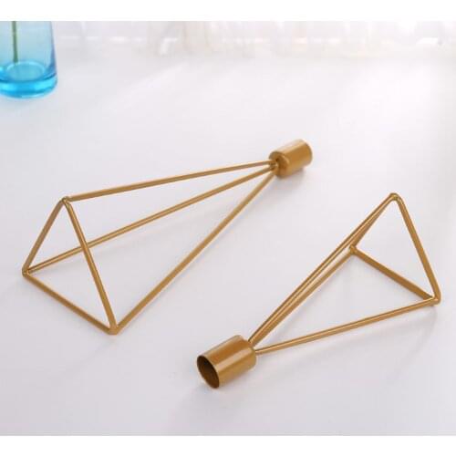 Triangle Geometric Candlestick Tealight Candle Holder Stand Wedding Party Decor R7RC