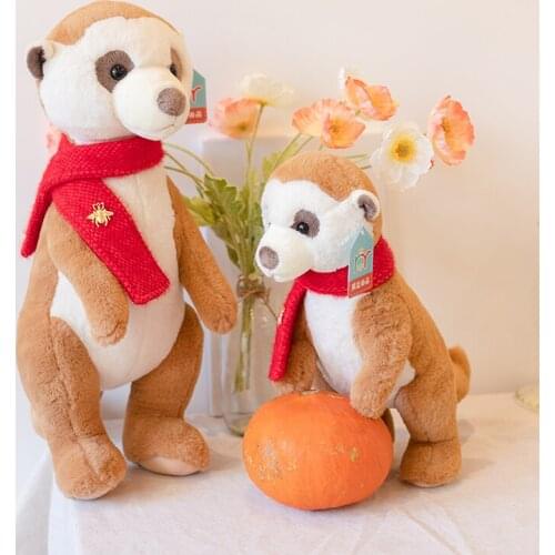 South Africa Kawaii Animal Meerkat Plush Toy Soft Stuffed Mongoose Doll Cute Gift for Girl Boy