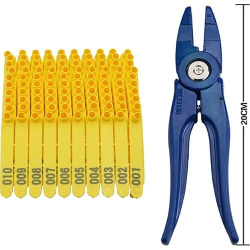 1set Livestock Animal Sheep Ear Tag Pliers Dog Rabbits Sheep Ear Tags Nylon Material Sheep Laser Ear Tag N0.001-1000