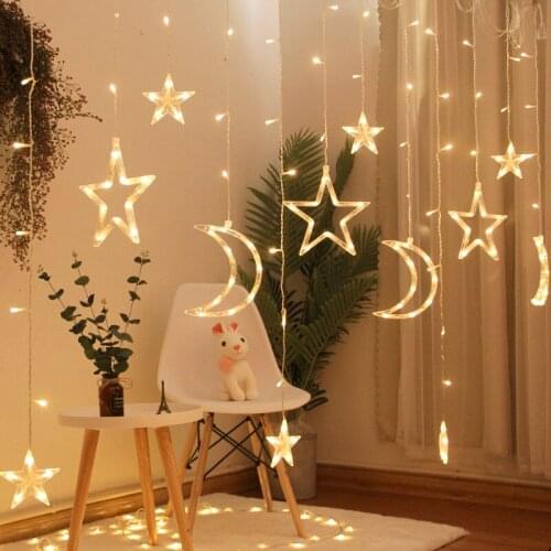 10 Set/lot Twinkle Light Warm White Multicolor Lantern Starry Curtain Hanging Lamp Bedroom Romantic Dormitory Decorative Lamp