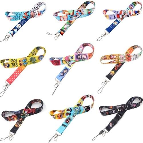 20pcs/lot G1189 Cartoon Printing Lanyard Anime Lanyards For Key Phone Neck Strap Keychain USB badge Holder Hang Space Lanyard