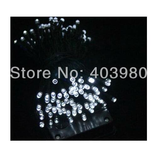 2014 Tree free Shippping 10set/lot Outdoor Yard Garden 12m Solar Powered 100 Led Waterproof String Lights for Party Celebration
