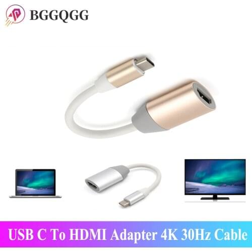 BGGQGG USB C To HDMI Adapter 4K 30Hz Cable Type C HDMI for MacBook Samsung Galaxy S10 Huawei Mate P20 Pro USB-C HDMI Adapter