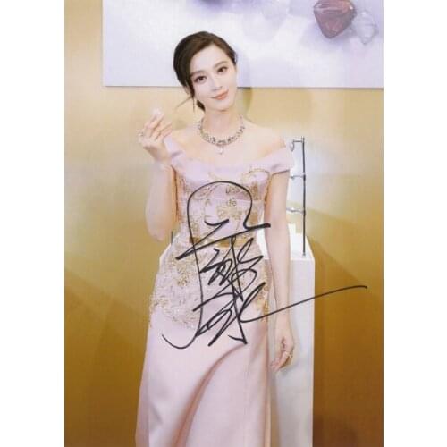 Signed BINGBING FAN BINGBING autographed original photo autographs 7 inches free shipping 012018A