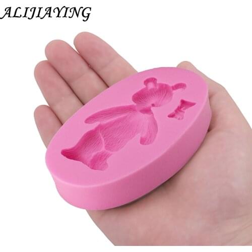 DIY Bear Confectionery silicone molds for cake decoration baking mould silicone fondant Polymer 3D clay molds D1235