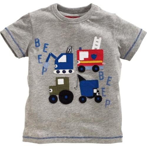 Little Maven New Summer Brand Children Fashion Crane O-neck Short Quality Cotton Knitted Boys Casual Tshirt