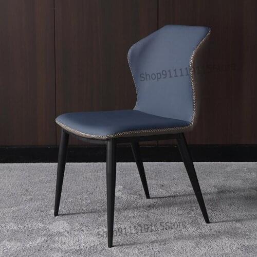 Italian Minimalist Dining Chair Modern Simple Family Small Family Restaurant Back Chair Leisure Industrial Wind Chair