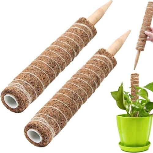 30/40/50cm Coir Moss Totem Pole Creeper Plant Vines Support Climbing Extension Garden Totem Pole Safe Gardening Coconut Stick