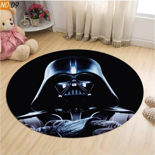 Round Carpet 120cm Star Wars Baby Play Mat Living Room Rug Sound Insulation Pad for Music Room Bedroom Home Decorative
