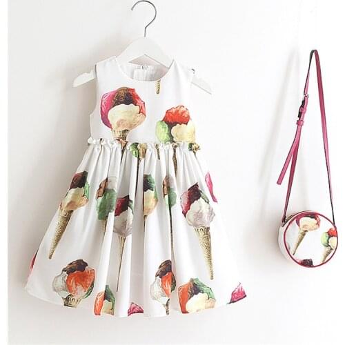 Summer Kids Clothes Toddler Dress with Bag Robe Enfant Christmas Dress Baby Girls Dress Princess Children Clothing
