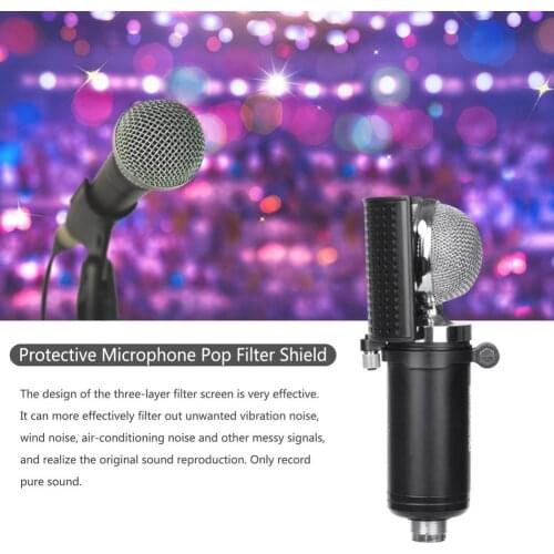 Mic Filter Screen Protective Recording Microphone Pop Filter Shield Protective Cover Case Portable Audio Player Accessories