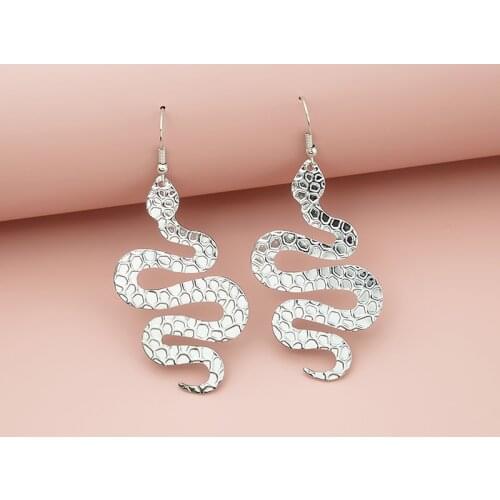 Trendy Vintage Snake Shape Dangle Earrings for Women Girl Retro Drop Earrings Cute Small Object Earring Jewelry Bijoux