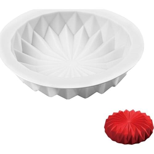 New Lace Mousse Silicone Cake Mold Hot Sale Diamond Lace Round Cake Mould DIY Baking Accessories Bread Oven Tray Reusable Tools