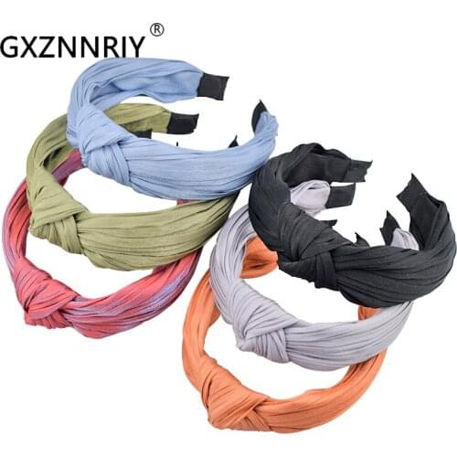 Fashion Hairband Knot Headbands for Women Korean Style Hair Accessories Girls Wide Hair Hoop Headdress Trendy Headwear Gifts